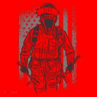 Firefighter American Flag Santa Hat thumb 1