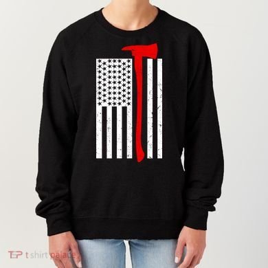 Firefighter Axe American Flag Women's Sweatshirt