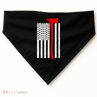 Firefighter Axe American Flag USA-Made Doggie Bandana