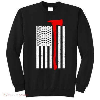 Firefighter Axe American Flag Sweatshirt