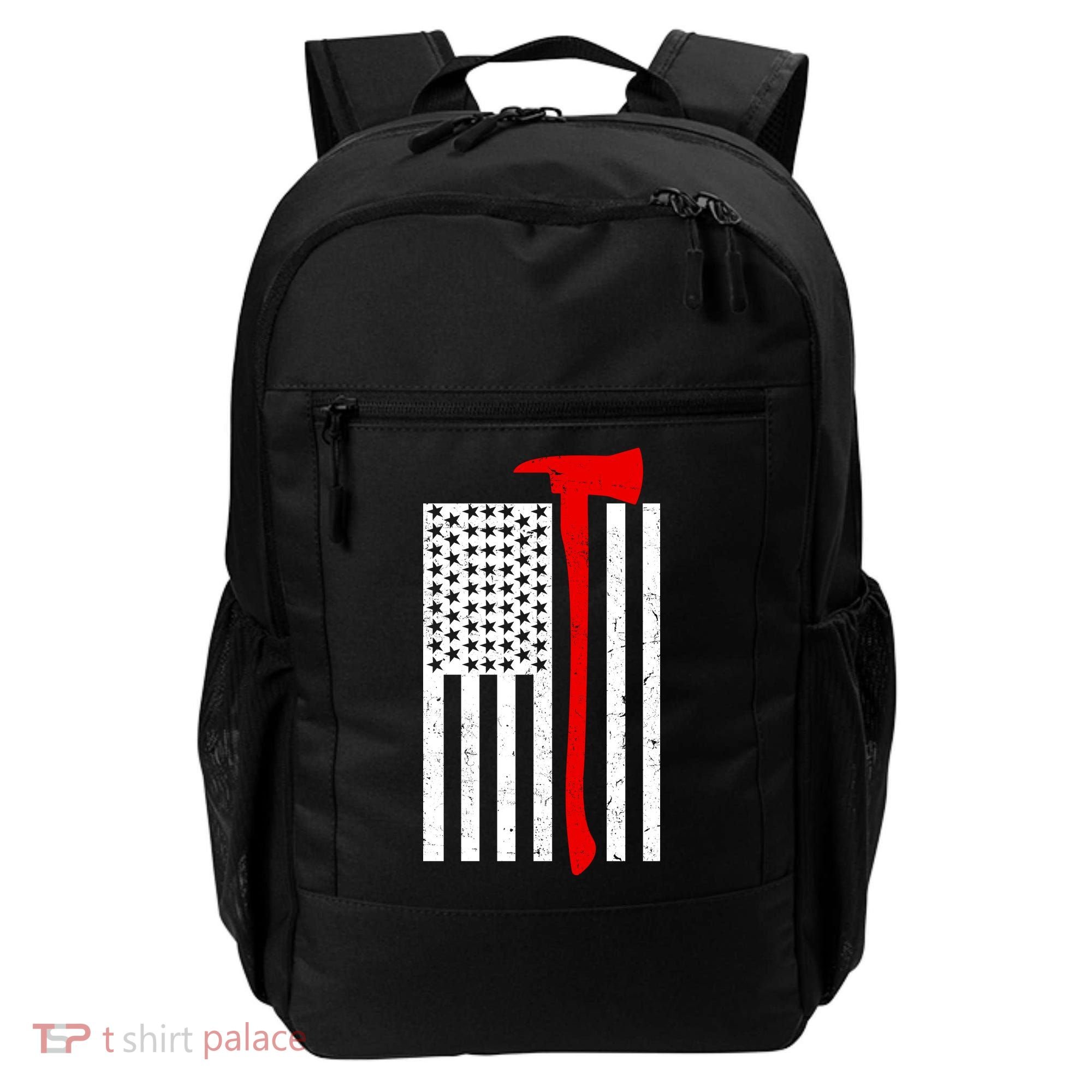 Firefighter Axe American Flag Backpack
