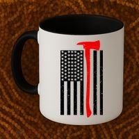 Firefighter Axe American Flag Coffee Mug thumb 2