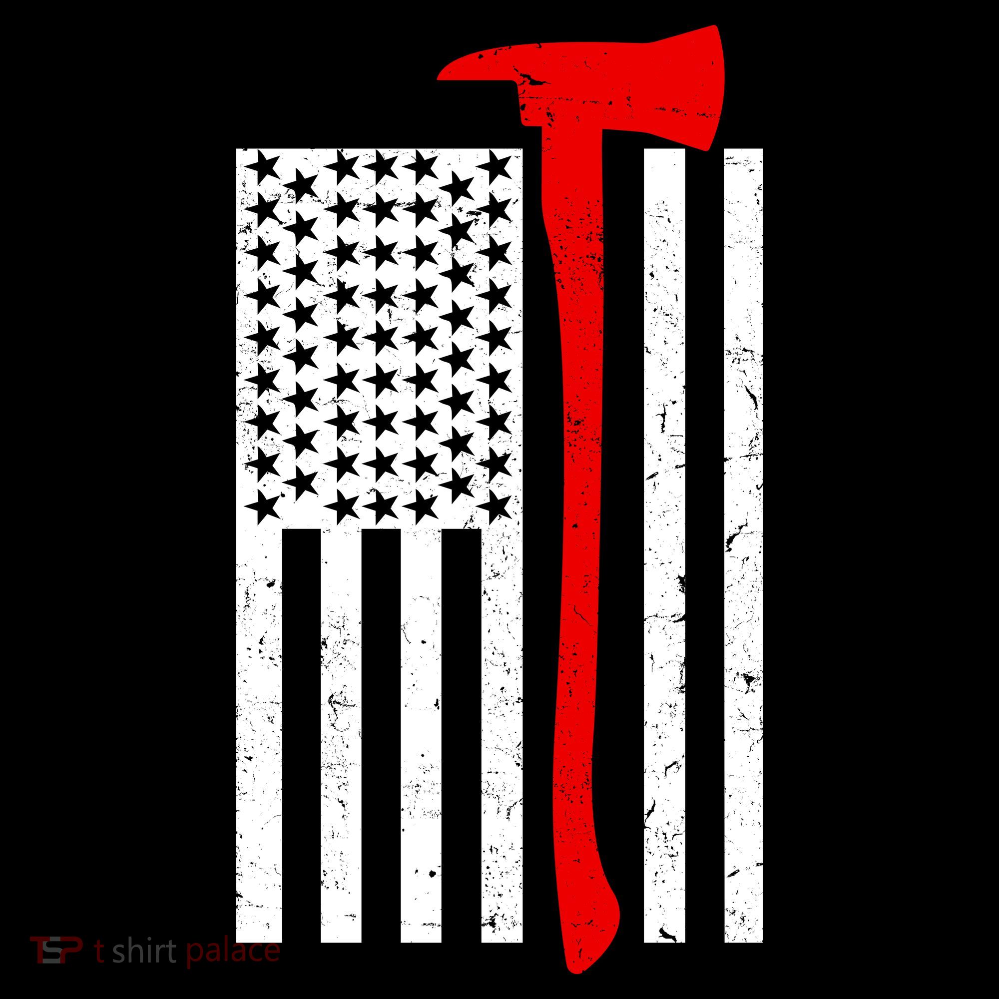 Firefighter Axe American Flag Coaster
