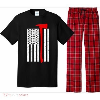 Firefighter Axe American Flag Pajama Set