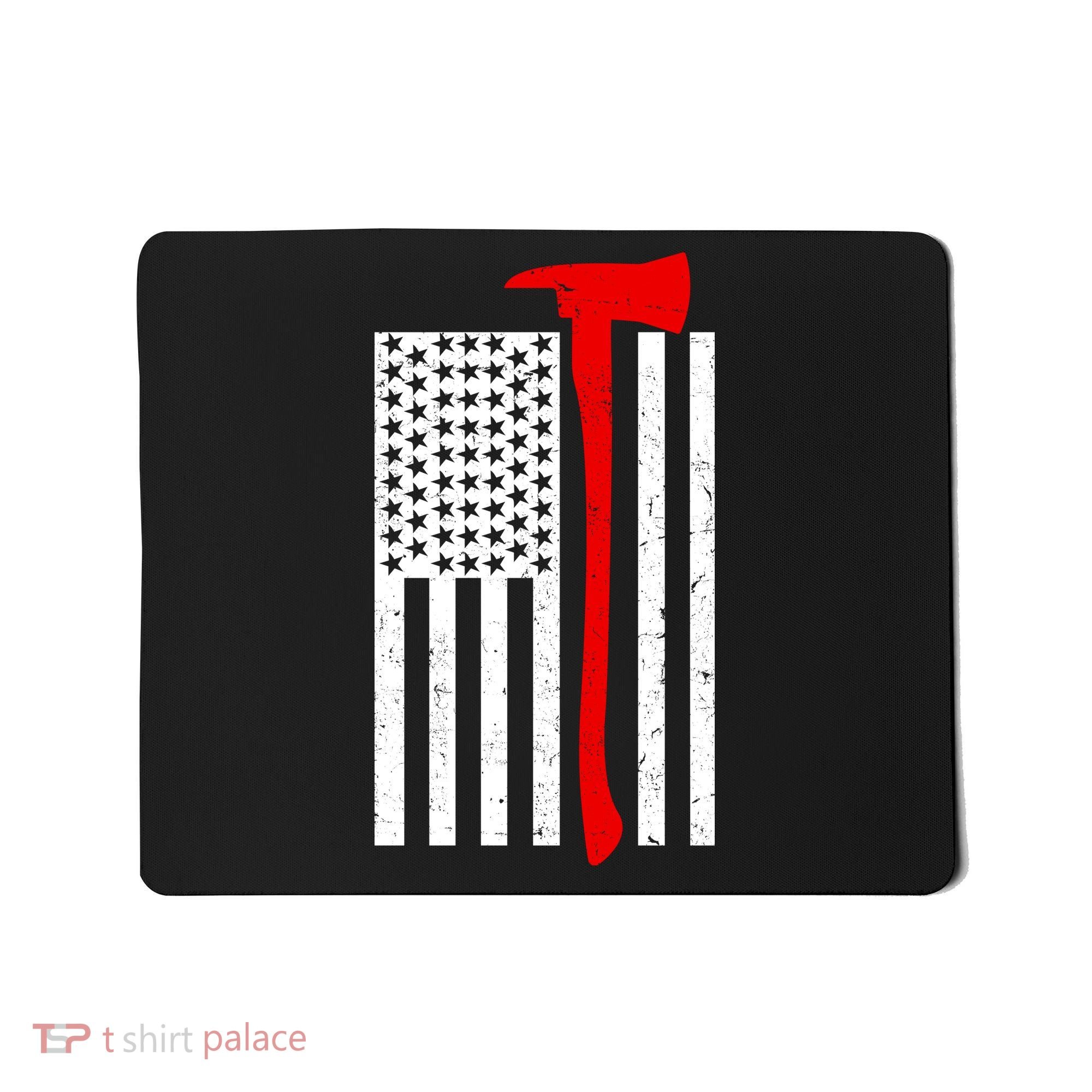Firefighter Axe American Flag Mousepad