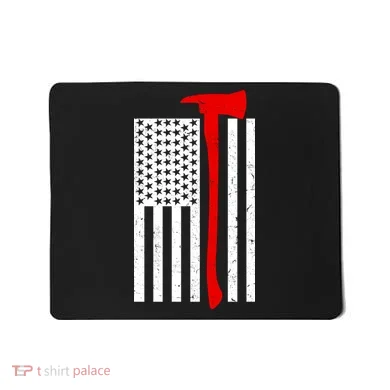 Firefighter Axe American Flag Mousepad