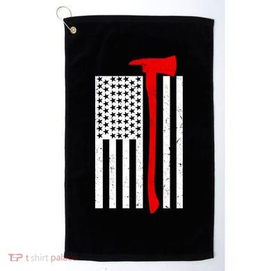 Firefighter Axe American Flag Golf Towel