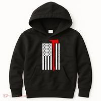 Firefighter Axe American Flag Kids Hoodie thumb 0