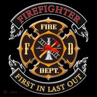 Firefighter Biker Logo First In Last Out Women's Hoodie thumb 2