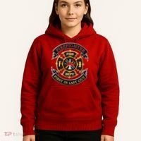 Firefighter Biker Logo First In Last Out Hoodie thumb 5
