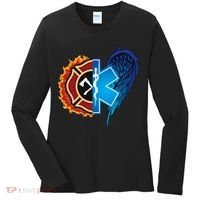 Firefighter Doctor Lifesavers Women's Long Sleeve Shirt thumb 0