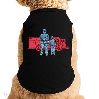 Firefighter Father And Son Doggie Tank