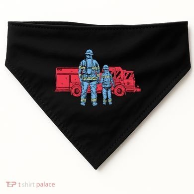 Firefighter Father And Son USA-Made Doggie Bandana