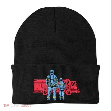 Firefighter Father And Son Beanie