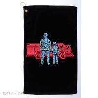 Firefighter Father And Son Golf Towel thumb 0