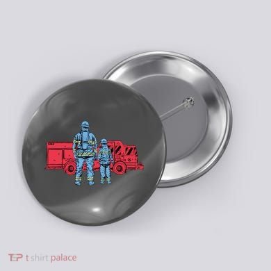 Firefighter Father And Son Button