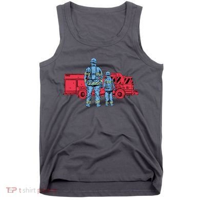 Firefighter Father And Son Tank Top
