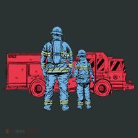 Firefighter Father And Son Kids Sweatshirt thumb 2