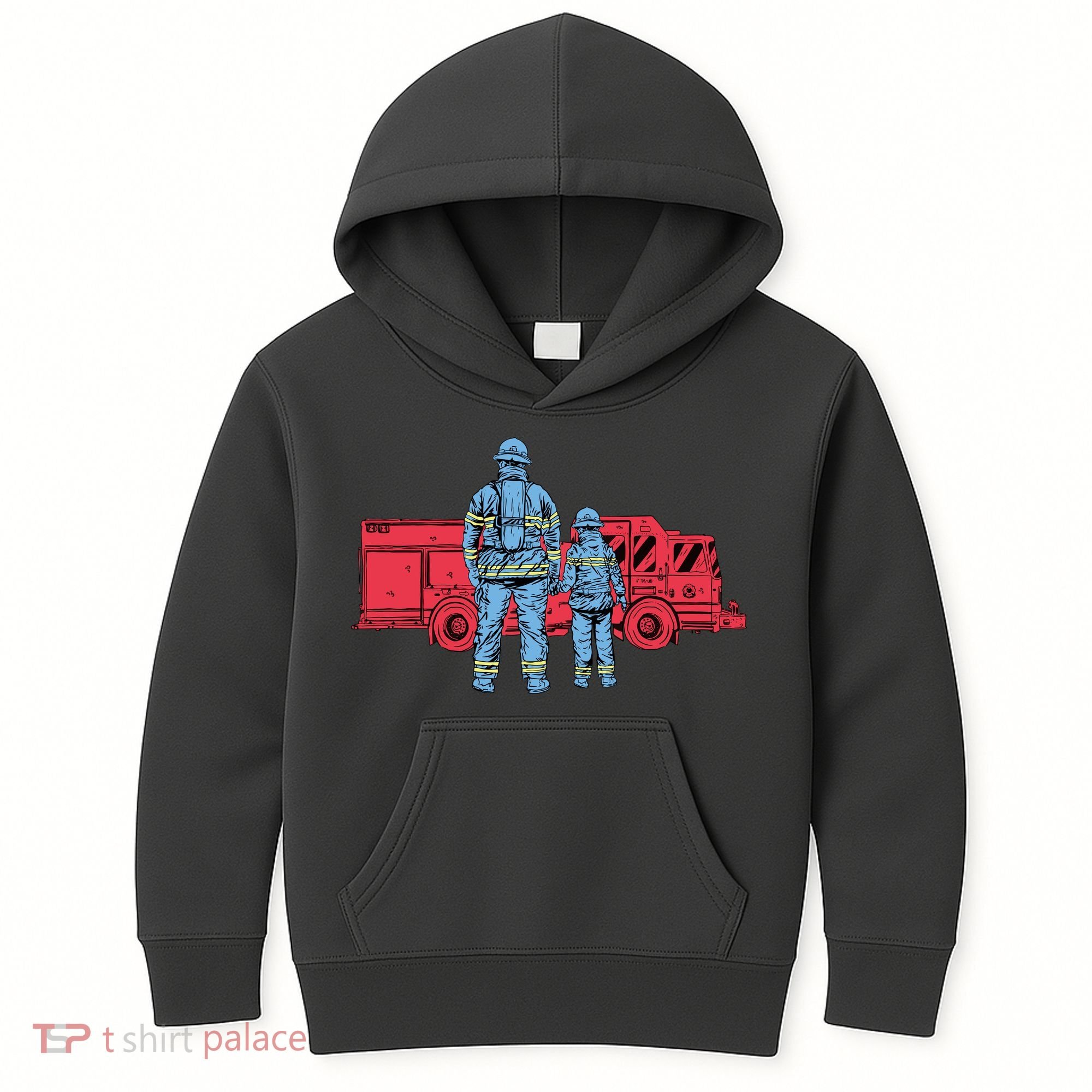 Firefighter Father And Son Kids Hoodie