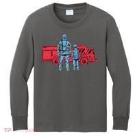 Firefighter Father And Son Kids Long Sleeve Shirt thumb 0