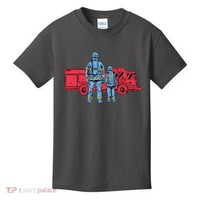 Firefighter Father And Son Kids T-Shirt