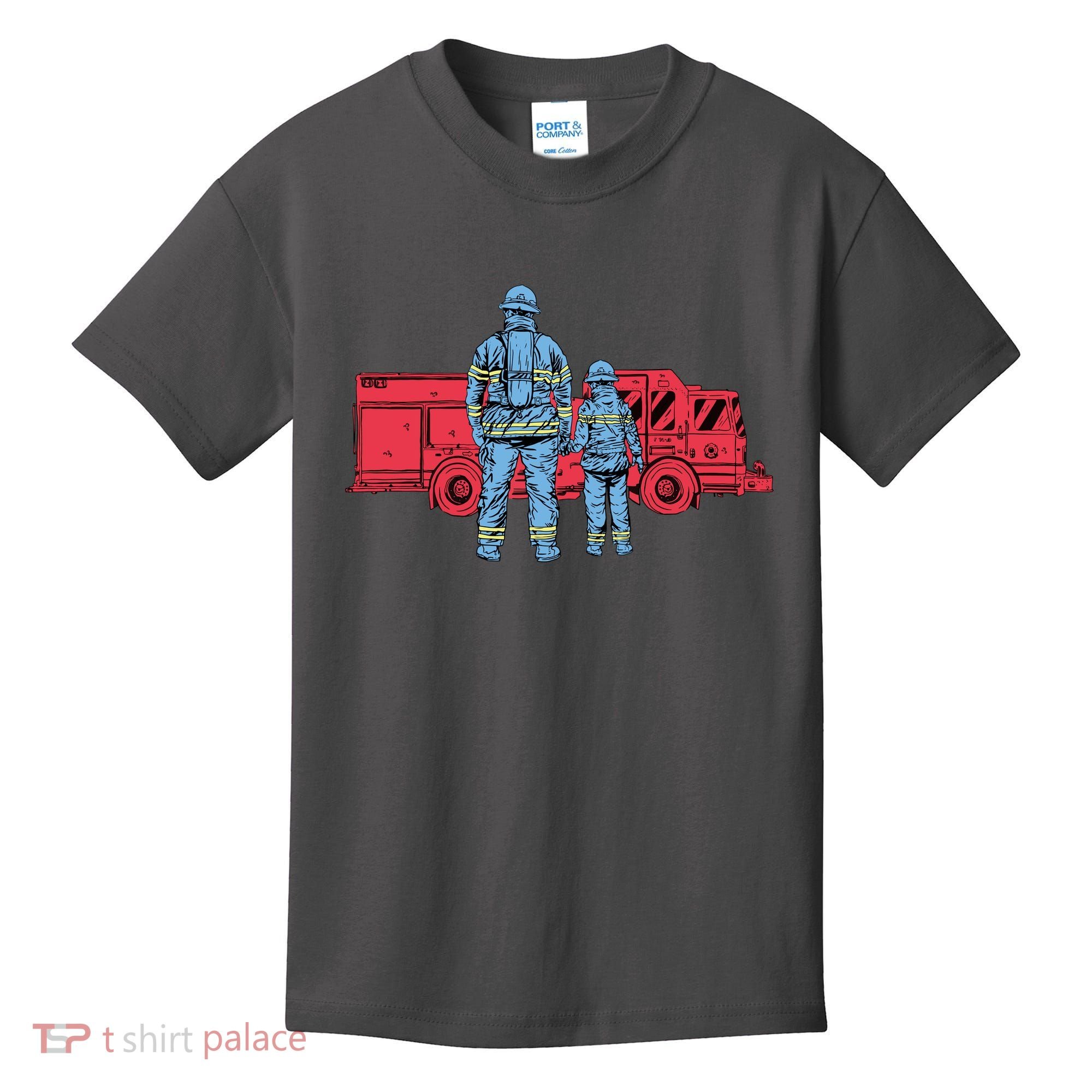 Firefighter Father And Son Kids T-Shirt