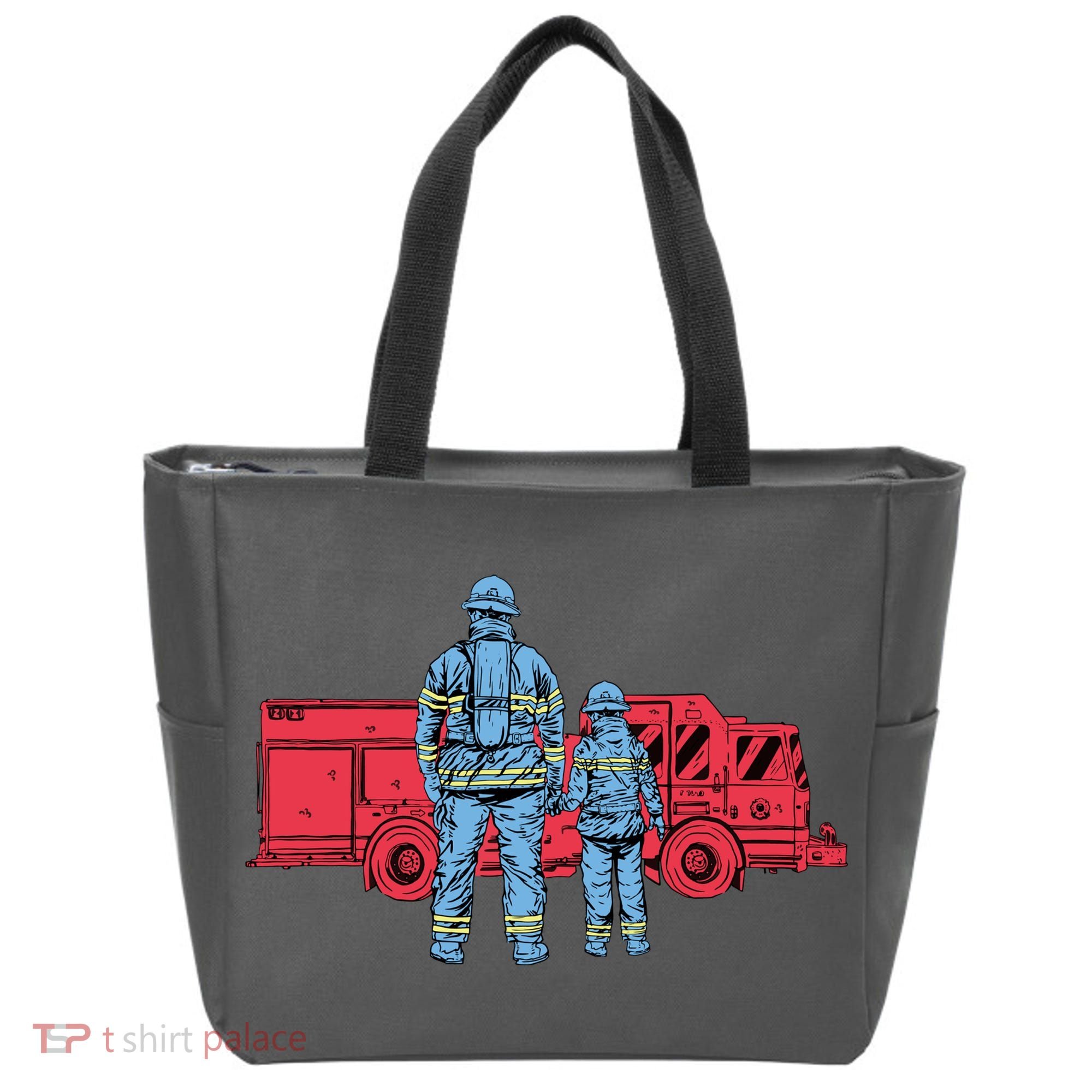 Firefighter Father And Son Tote Bag