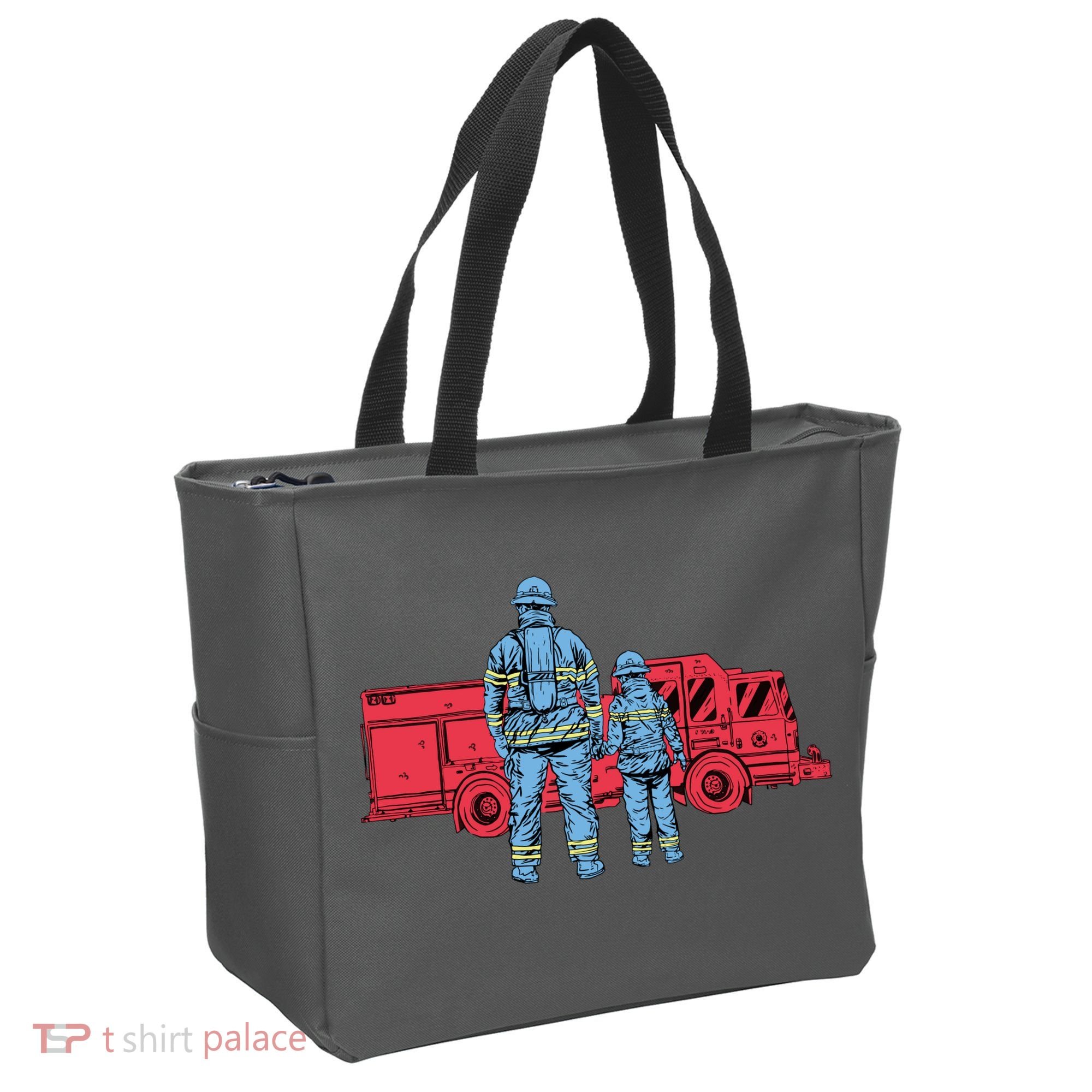 Firefighter Father And Son Tote Bag