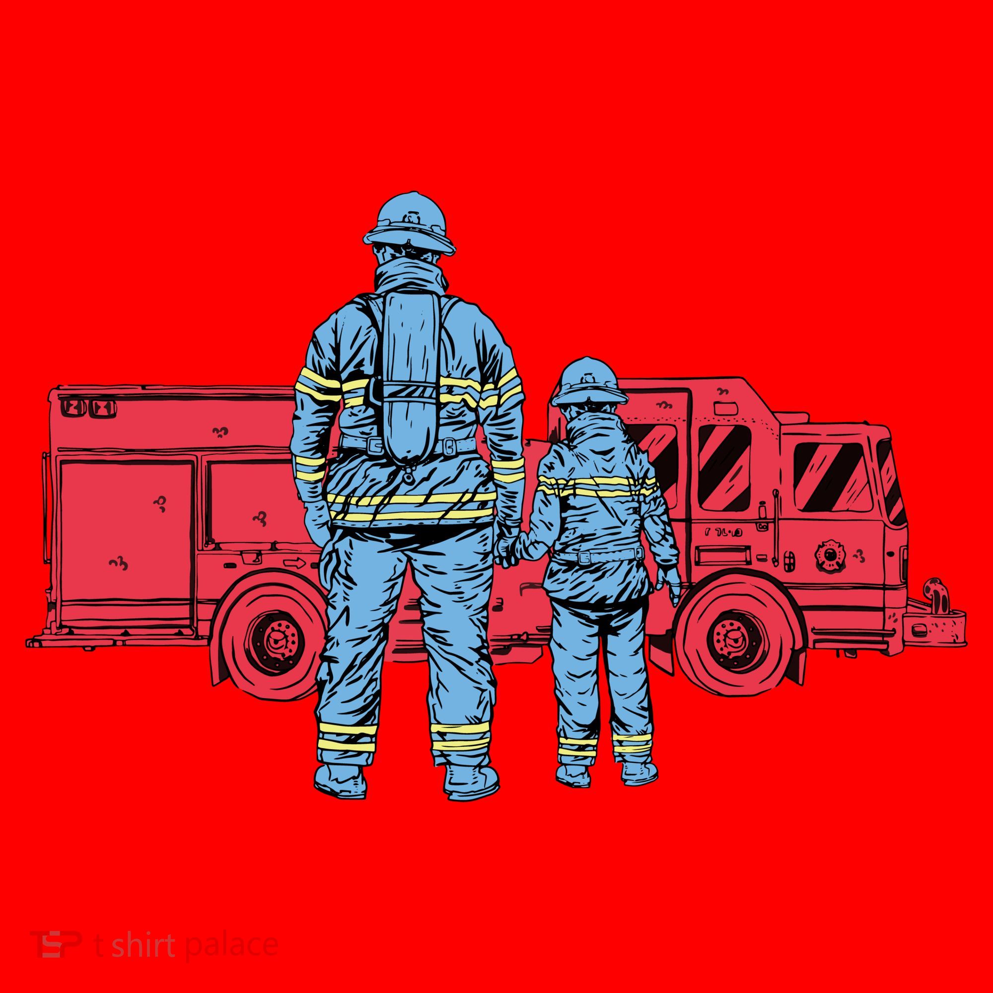 Firefighter Father And Son Santa Hat