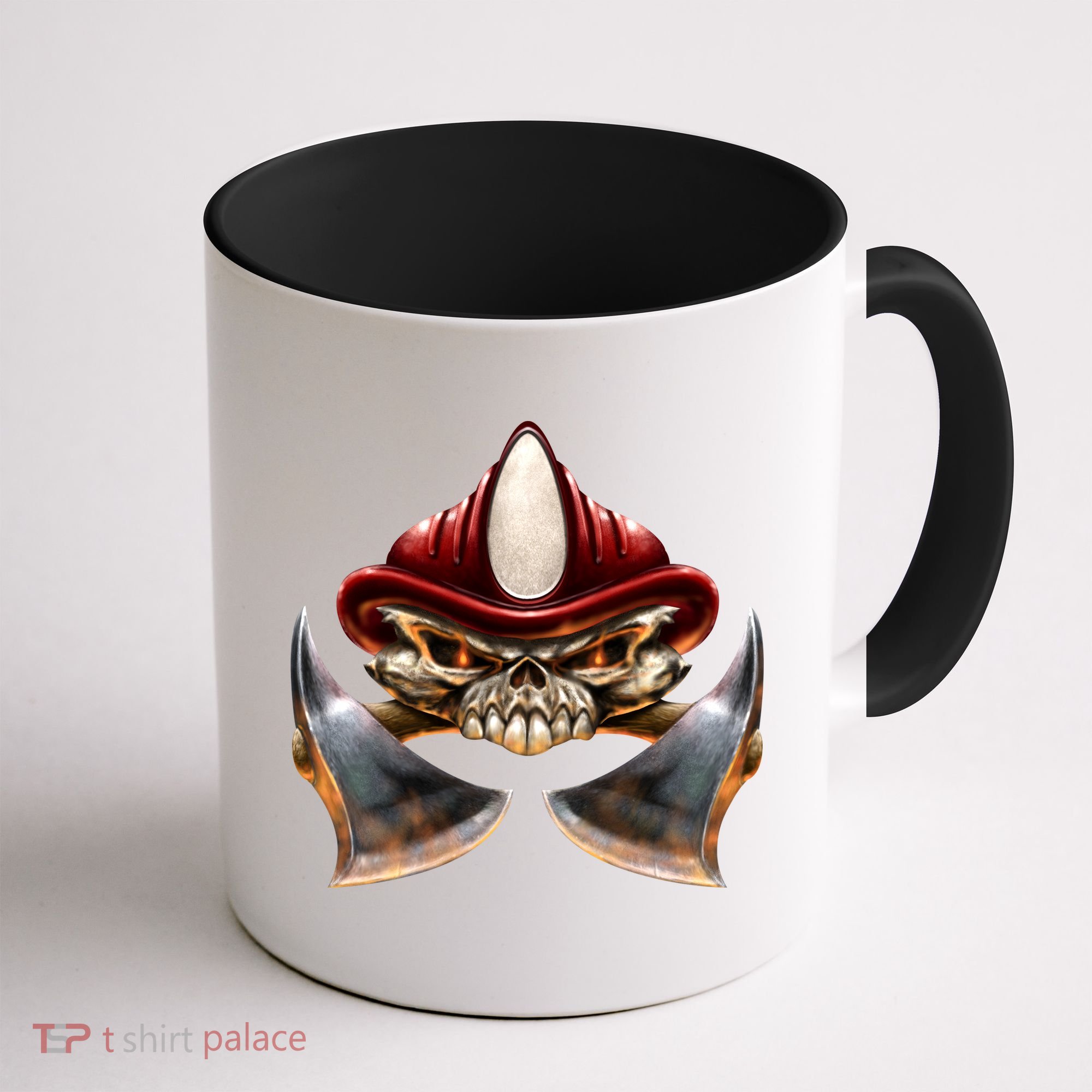 Firefighter Fire Skull Axe Coffee Mug