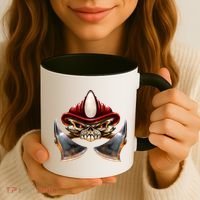 Firefighter Fire Skull Axe Coffee Mug thumb 3