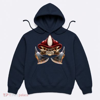 Firefighter Fire Skull Axe Hoodie