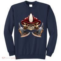 Firefighter Fire Skull Axe Sweatshirt thumb 0