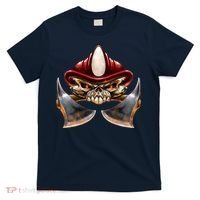 Firefighter Fire Skull Axe T-Shirt thumb 0