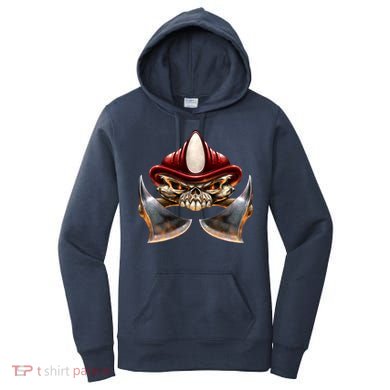 Firefighter Fire Skull Axe Women's Hoodie