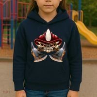 Firefighter Fire Skull Axe Kids Hoodie thumb 3