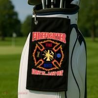 Firefighter First In Last Out Golf Towel thumb 2