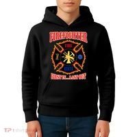 Firefighter First In Last Out Kids Hoodie thumb 4