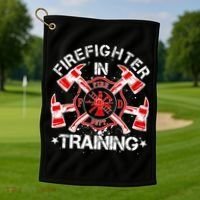 Firefighter In Training Golf Towel thumb 1