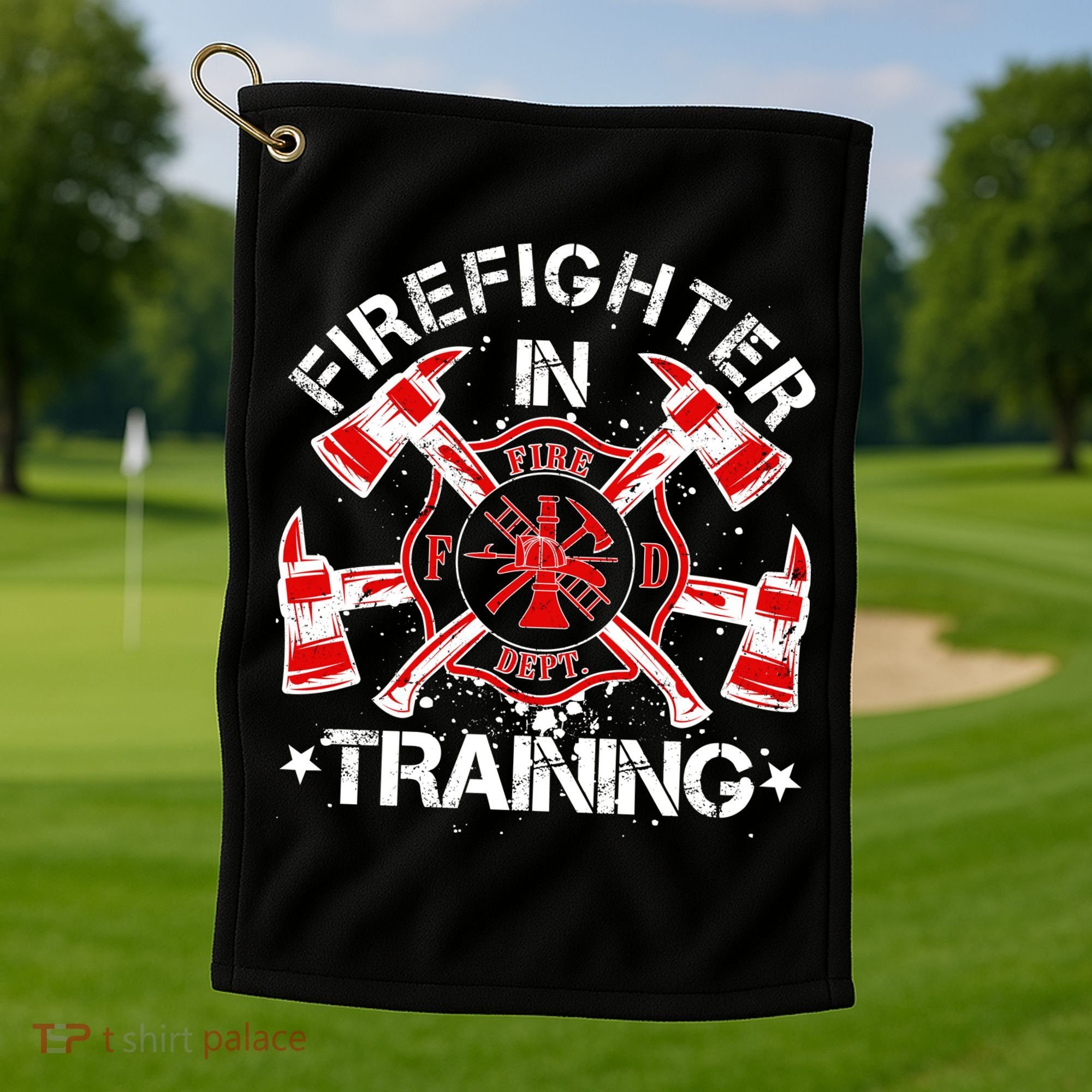 Firefighter In Training Golf Towel