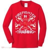 Firefighter In Training Kids Long Sleeve Shirt thumb 0