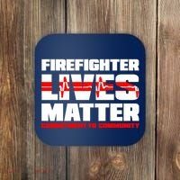 Firefighter Lives Matter Coaster thumb 0