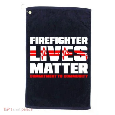Firefighter Lives Matter Golf Towel
