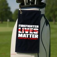 Firefighter Lives Matter Golf Towel thumb 2