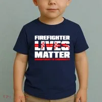 Firefighter Lives Matter Toddler T-Shirt thumb 2