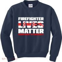 Firefighter Lives Matter Kids Sweatshirt thumb 0