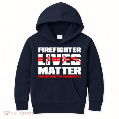 Firefighter Lives Matter Kids Hoodie