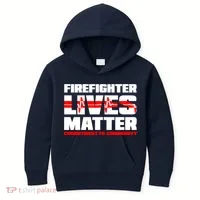 Firefighter Lives Matter Kids Hoodie thumb 0