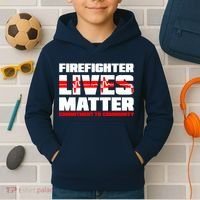 Firefighter Lives Matter Kids Hoodie thumb 2