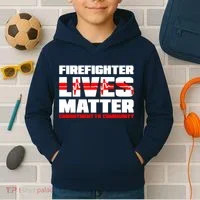 Firefighter Lives Matter Kids Hoodie thumb 2